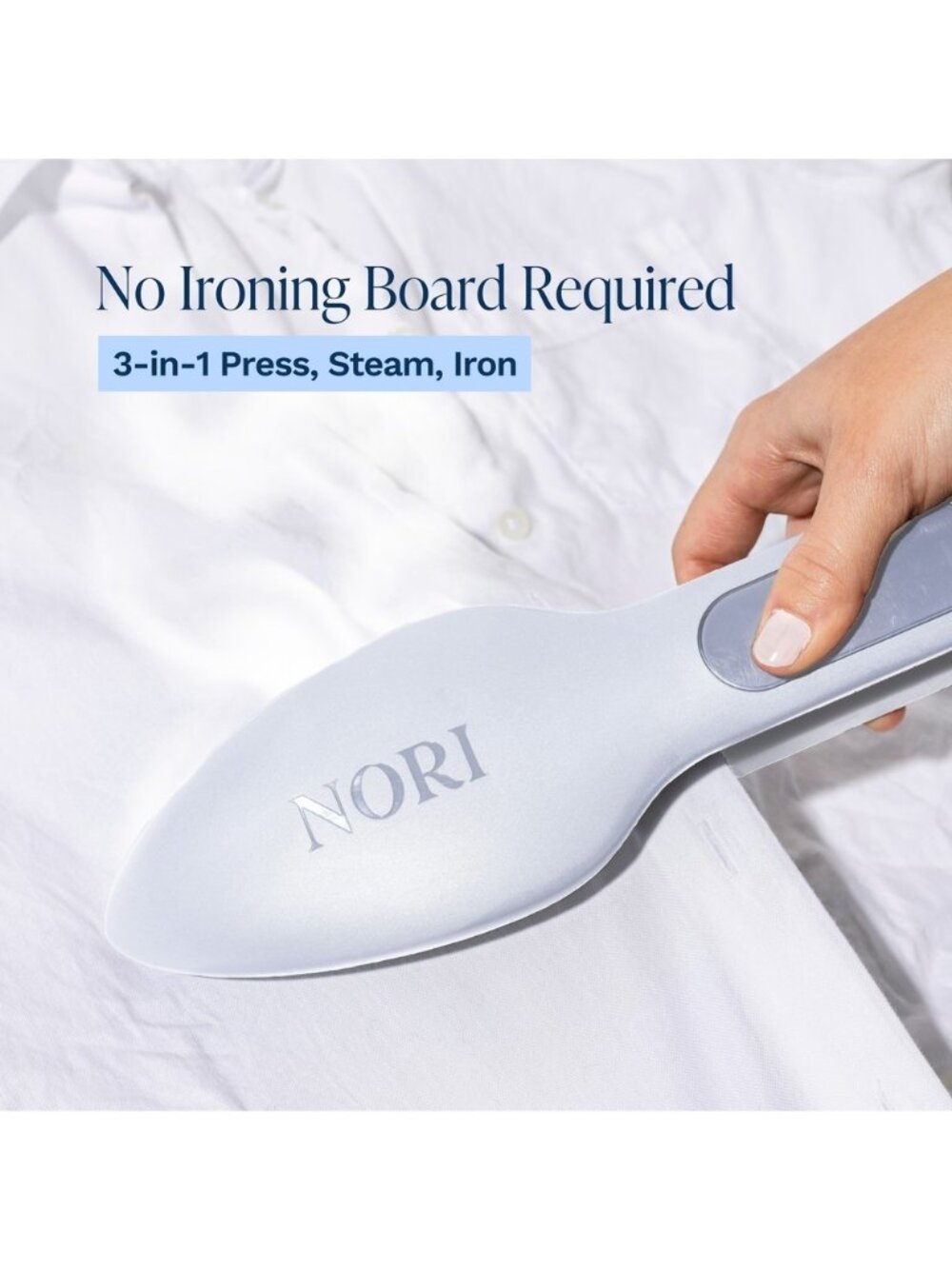 Nori Press Travel Steam Iron - Handheld W/ Steam Feature No Ironing Board...